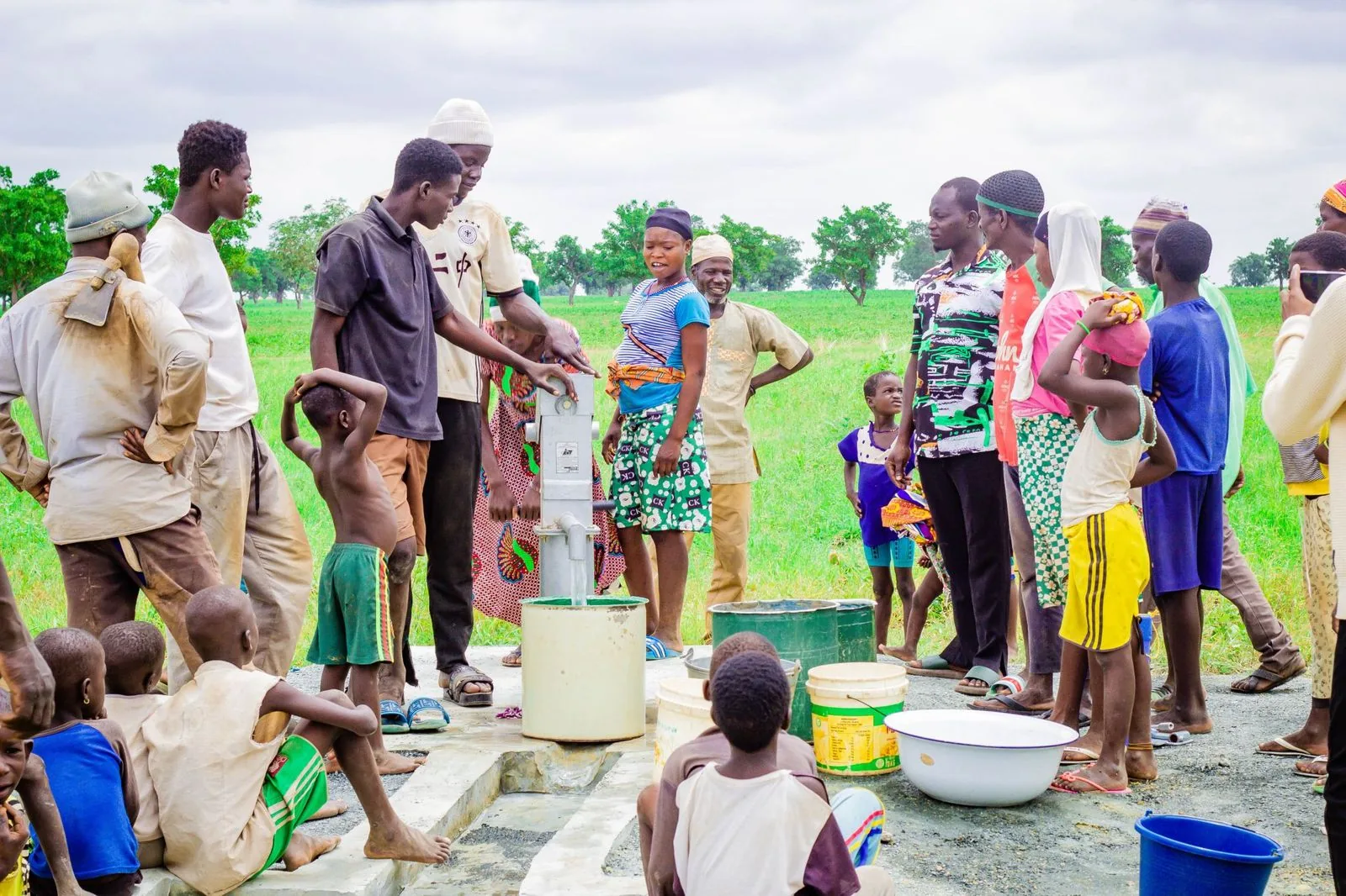 Clean water borehole installation in Ghana