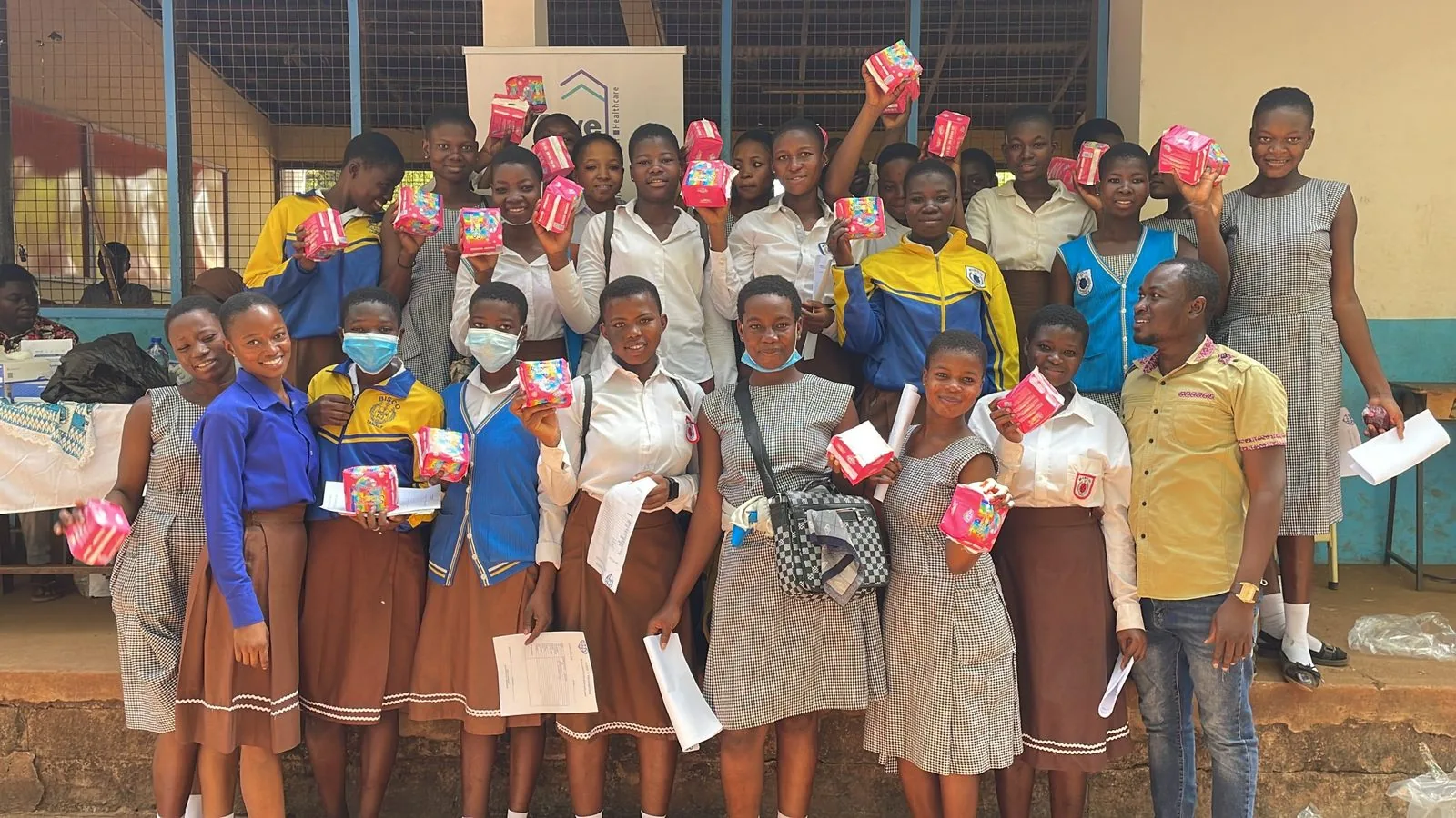 Sanitary pad distribution at Gushegu Senior High