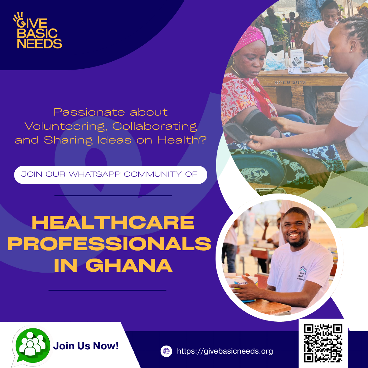Join the Give Basic Needs Health Community on WhatsApp